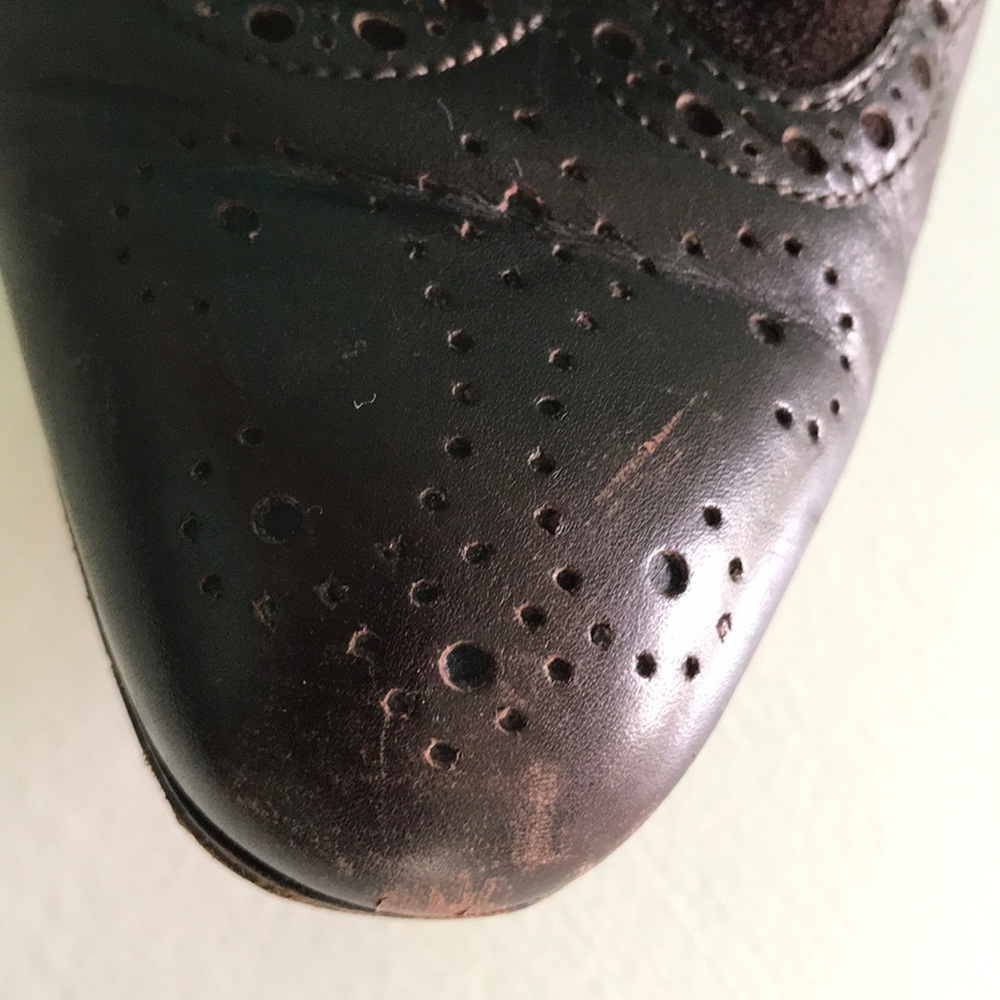 Vintage Manolo Blahnik Deep Brown Suede & Leather - Picture 9 of 14